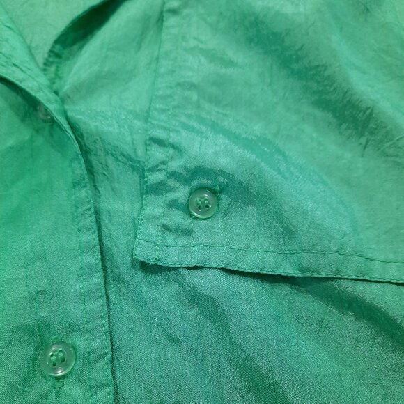 Vtg 90s green windbreaker jacket - Diane Von Furstenberg - Picture 7 of 11